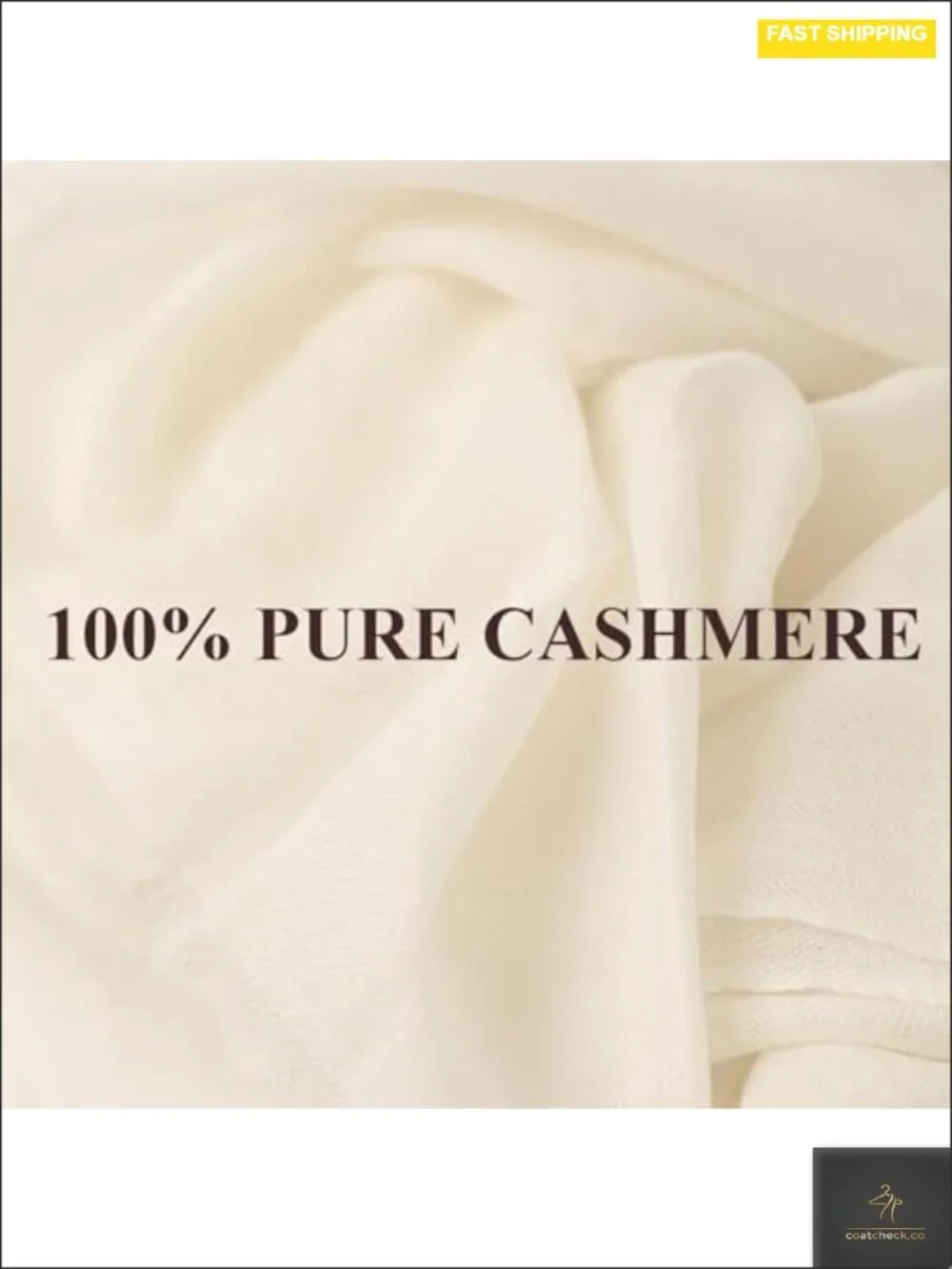 100% Cashmere Sheer Shawl Wrap - Extra Large 75x30 Featherlight Scarf